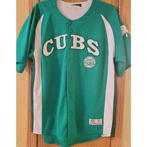 Chicago Cubs XL MLB True Fan St Patricks Day Green Jersey Mesh Sides